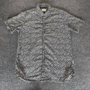 7 Diamonds Shirt Mens Medium‎ Floral Short Sleeve Button Up Resort Casual Relax